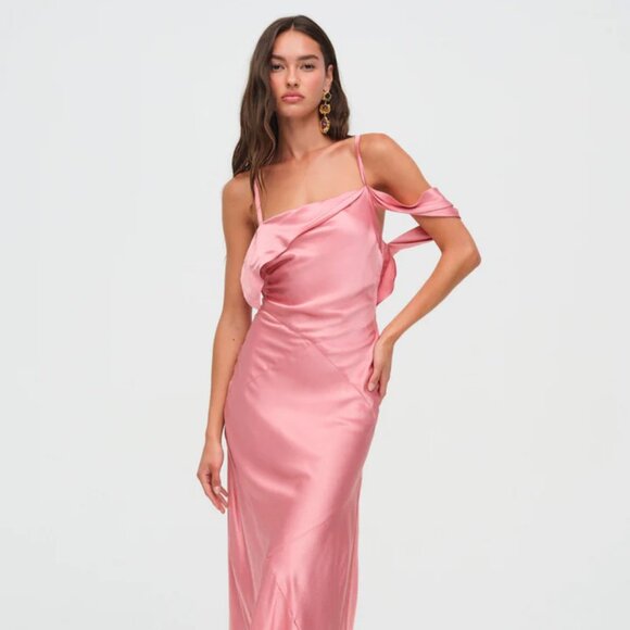 FOR LOVE & LEMONS Jewel Maxi Dress In Mauve (size S) NWT - Picture 2 of 13